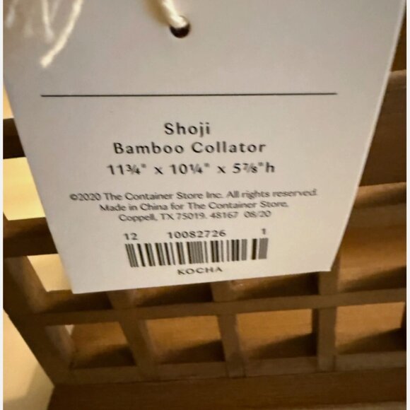 MARIE KONDO CONTAINER STORE BAMBOO ORGANIZER SHOJI BAMBOO COLATOR - Picture 3 of 6